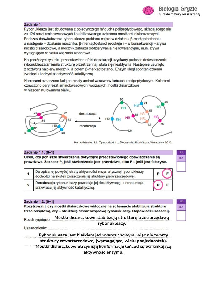 Matura biologia 2025 - odpowiedzi