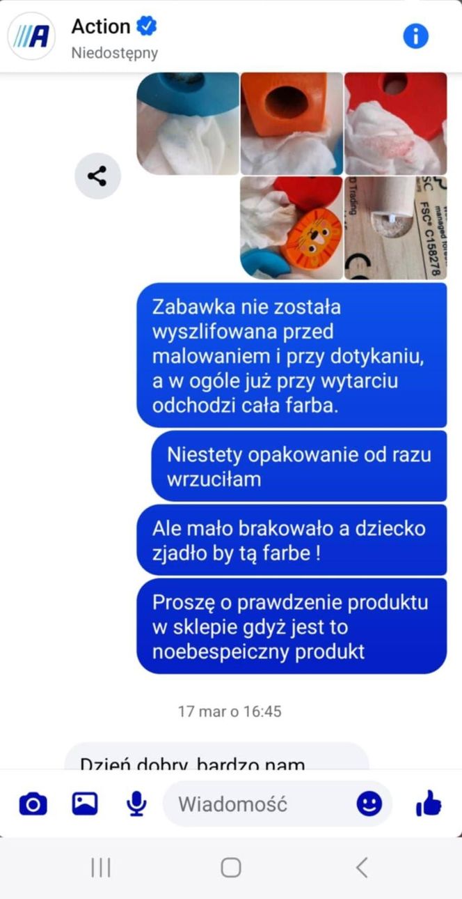 Zabawka z Action z odpryskującą farbą