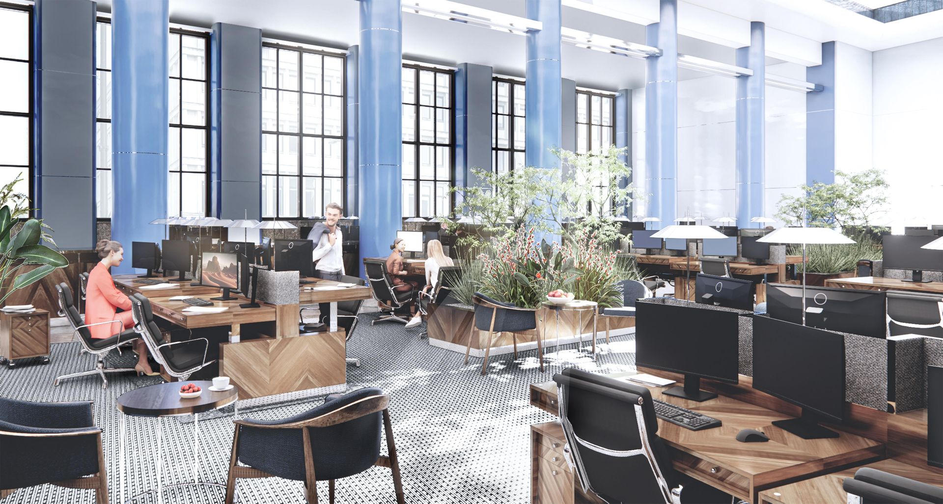 Sala operacyjna w gmachu BGK w Warszawie