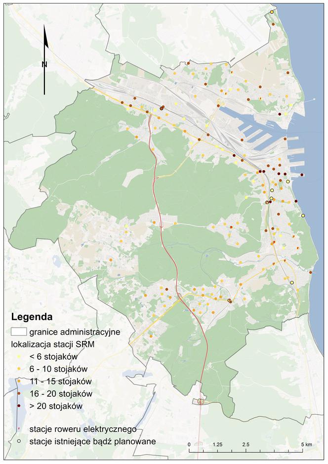 Stacje roweru metropolitalnego w Gdyni