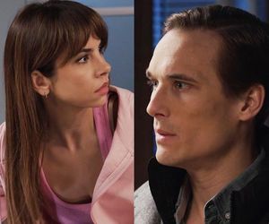 M jak miłość. Kulisy serialu: Aneta (Ilona Janyst), Olek (Maurycy Popiel)