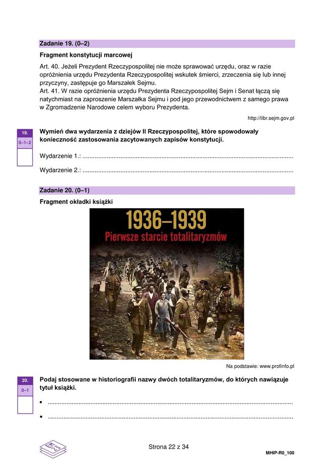 Matura historia 2025: Odpowiedzi i arkusze CKE [19.05.2025] nowa formuła 2023	