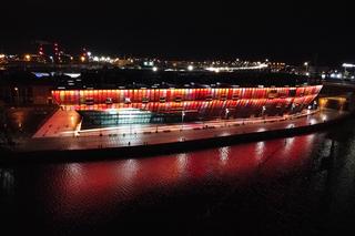 Sylwestrowe iluminacje Morskiego Centrum Nauki