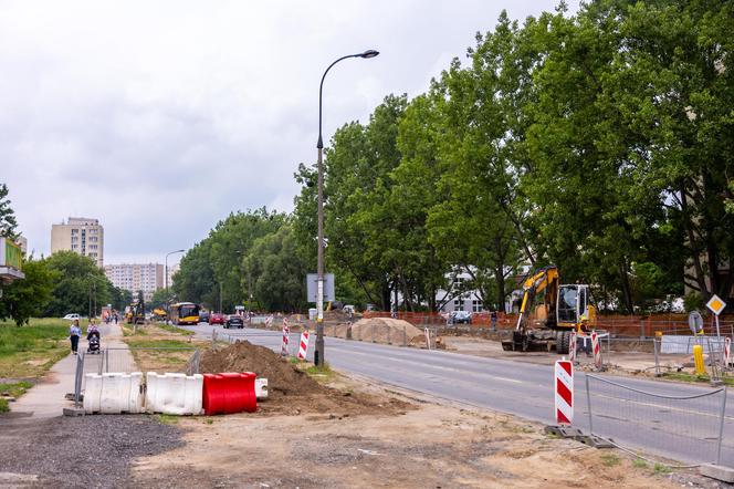 Budowa tramwaju na Stegny w Warszawie