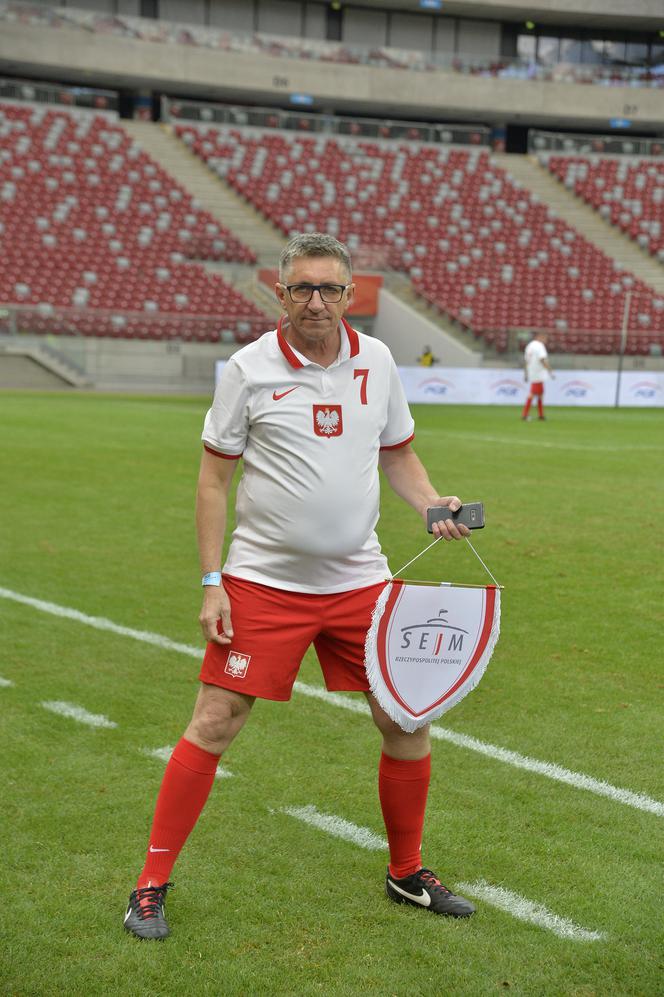 Premier Morawiecki na specjalnym meczu. Stadion Narodowy im. Kazimierza Górskiego