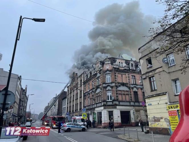 Pożar kamienic w Siemianowicach Śląskich