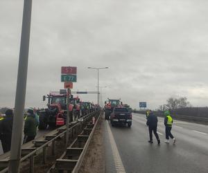 Protest rolników w Elblągu na S7