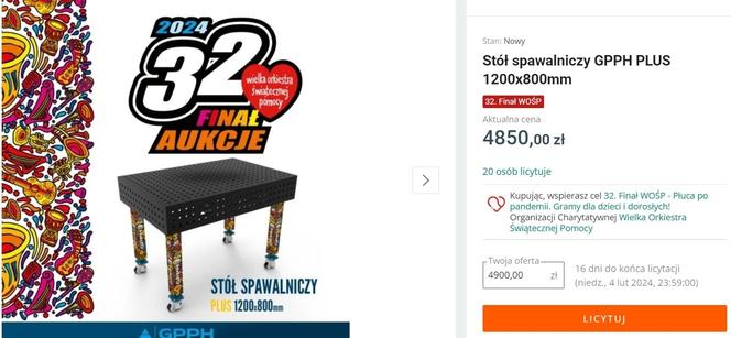 Najciekawsze licytacje 32. WOŚP na Podkarpaciu