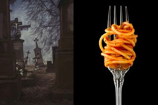 Dziwniejszej cmentarnej porady nie usłyszysz! Odwiedzając groby zmarłych... zabierz ze sobą makaron 