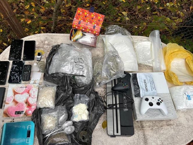 Nalot policji na ogródki działkowe. Zatrzymali 33-latka i jego żonę. 9-miesięcznę niemowlę wciągnięte w przestępczy proceder