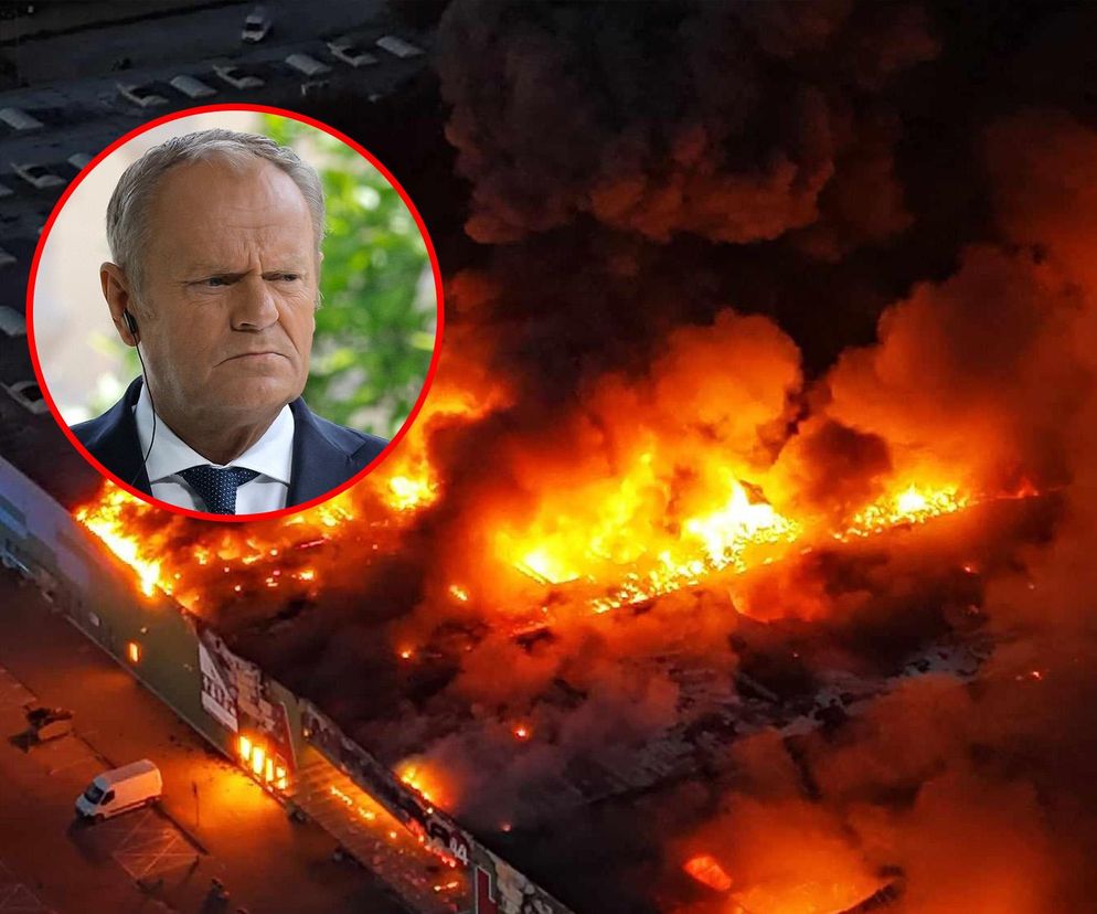 Donalnd Tusk: Za pożar na Marywilskiej w Warszawie odpowiadają rosyjskie służby