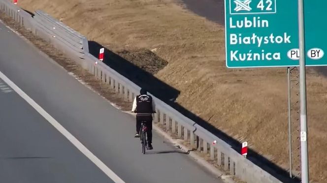 Lublin. Rowerzysta i traktorzysta na drodze ekspresowej. Jednego poprowadziła tak nawigacja? [ZDJĘCIA]