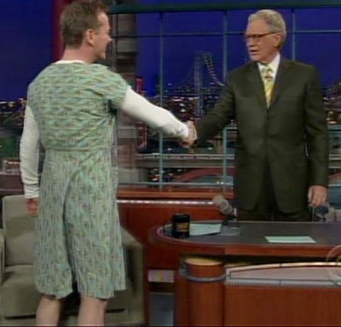 Kiefer Sutherland i David Letterman