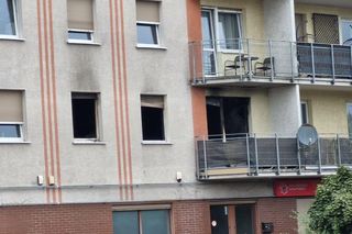 Budynek przy ul. Lubickiej po pożarze