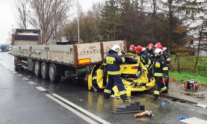 Wypadek na DK 8 w Cieszycach