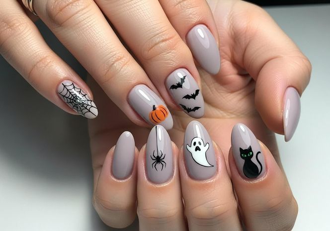 paznokcie na hallowen