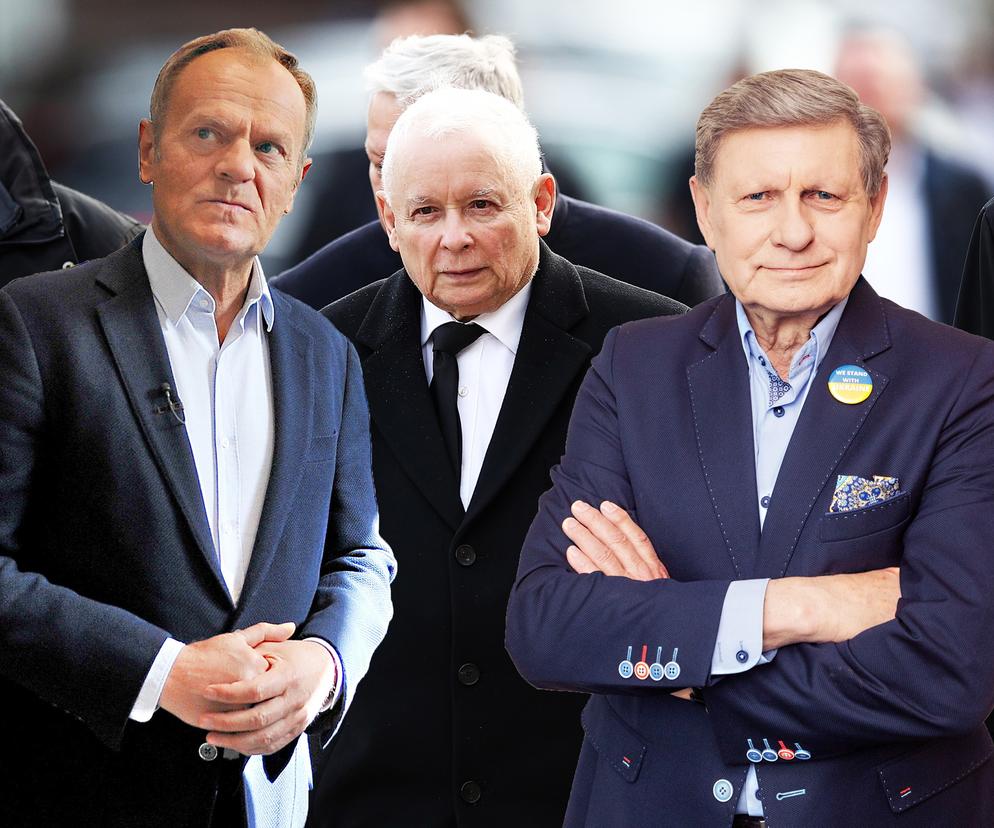 Kaczyński, Balcerowicz, Tusk