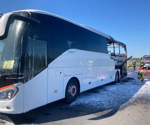 Zapalił się autobus ze szkolną wycieczką