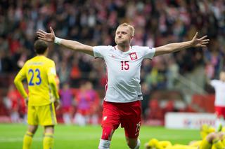 Kamil Glik, Polska, Kazachstan, bramka, radość