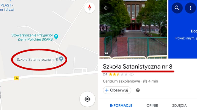 Szkoła Satanistyczna nr 8 w Policach