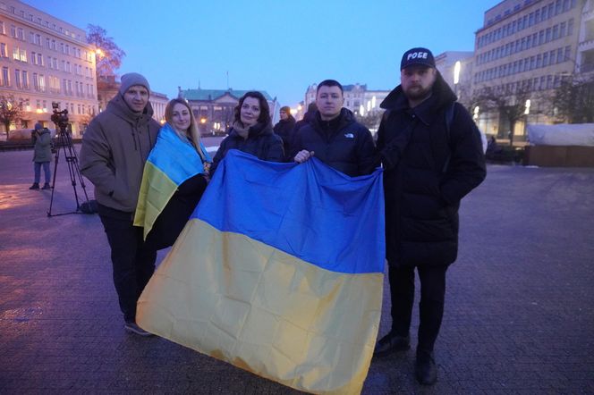 Manifestacja w trzecią rocznicę wybuchu wojny w Ukrainie