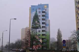 Nowy mural na bydgoskim Błoniu. Powstał ze specjalnych farb [ZDJĘCIA] 