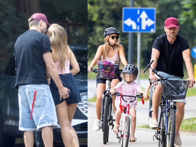 Agnieszka Kaczorowska i Marcin Rogacewicz wybrali się na rowery 