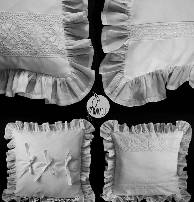 Białe poduszki dekoracyjne