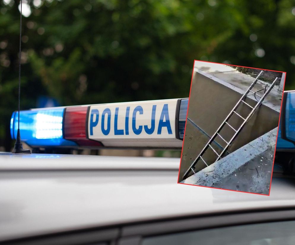 Mężczyzna spadł z drabiny