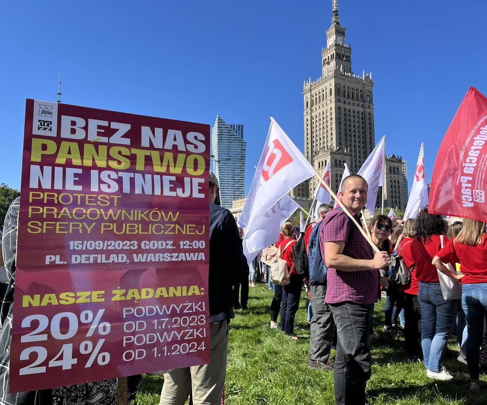Marsz budżetówki w Warszawie