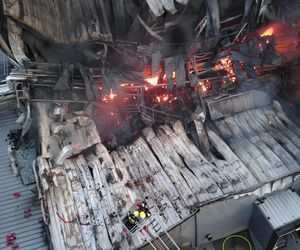  Kawle. Pożar zakładu przetwórstwa drobiowego. 120 strażaków walczy z żywiołem w czwartek, 14 sierpnia. Jeden z nich zaginął [ZDJĘCIA]