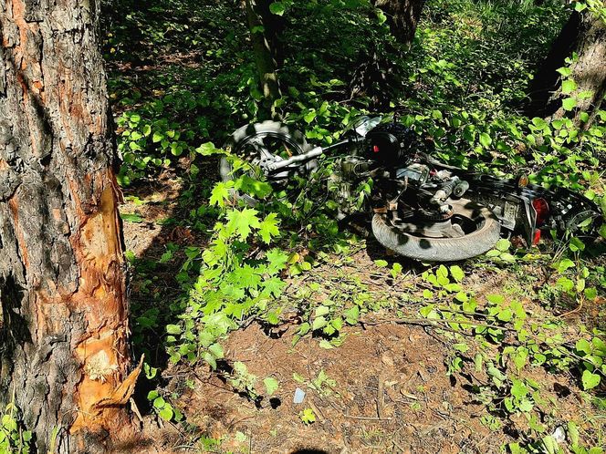 Wypadek motocyklisty w Kaletach