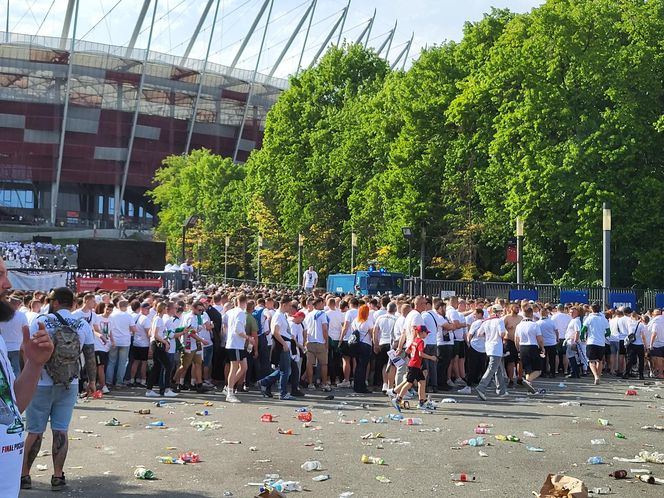 Kibice na meczu Pogoń - Legia