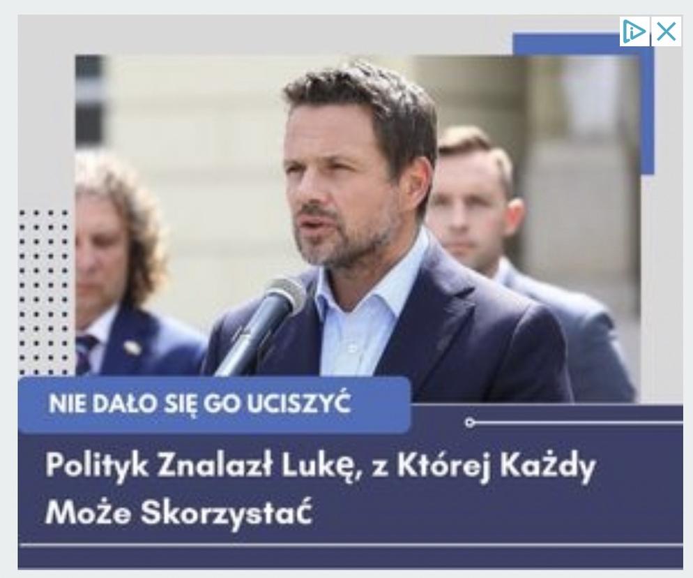 Rafał Trzaskowski - nielegalna reklama