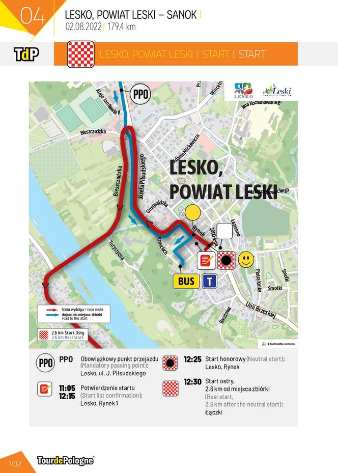 Tour de Pologne 2022 czwarty etap MAPA