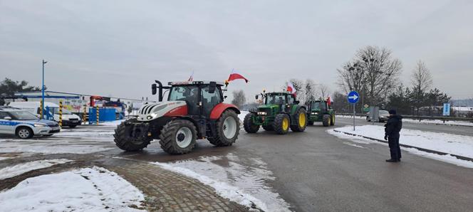 Rolnicy w Wejherowie. Protest na drodze krajowej nr 6