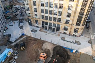 Przebudowa kwartału ulic Złotej, Zgoda, Jasnej i Sienkiewicza w Warszawie (luty 2025)