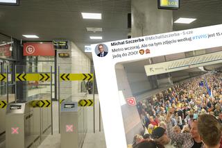 Bramki w warszawskim metrze do likwidacji? Ludzie ledwo zmieścili się na peronie
