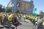 Górnicy protestują przed siedzibą PiS