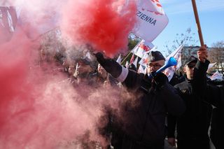 Pikieta służb mundurowych w Warszawie. Chcą podwyżek i lepszych warunków pracy