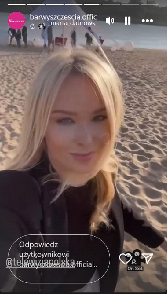 Barwy szczęścia. Karolina (Marta Dąbrowska), Bruno (Lesław Żurek)