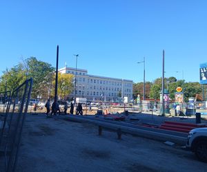 Budowa tramwaju na ul. Rakowieckiej w Warszawie