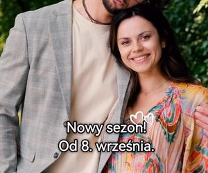M jak miłość nowy sezon po wakacjach.  Kasia (Paulina Lasota), Mariusz (Mateusz Mosiewicz)