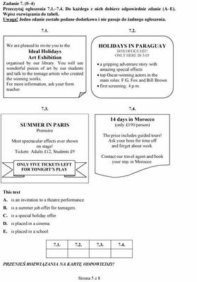 Próbny EGZAMIN GIMNAZJALNY grudzień 2011 - język ANGIELSKI: jakie były PYTANIA, ARKUSZE, ODPOWIEDZI, PRZECIEKI