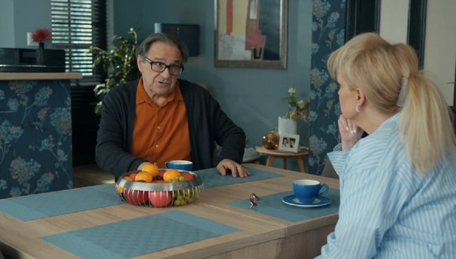 Barwy szczęścia, odcinek 3201. Jerzy (Bronisław Wrocławski), Małgorzata (Adrianna Biedrzyńska)