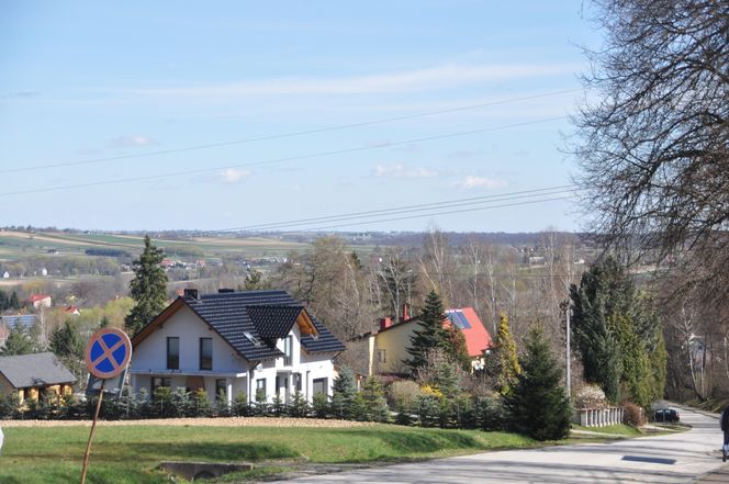 Posąg Emeryka i droga z Nowej Słupi na Święty Krzyż