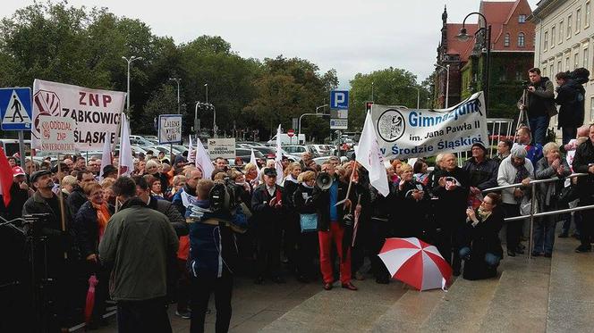 Protest nauczycieli we Wrocławiu