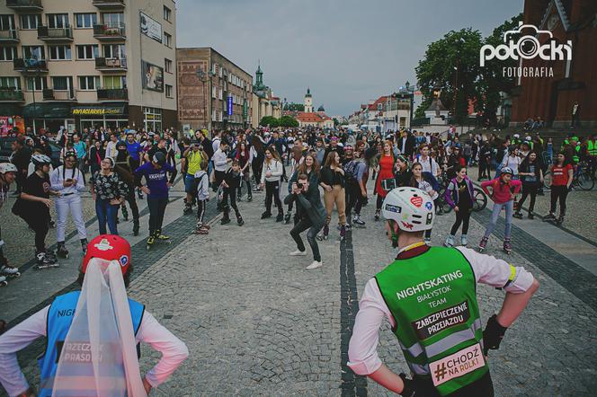 2. Nightskating Białystok. Weselny przejazd na rolkach