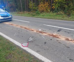 PILNE! Wypadek trzech aut na trasie Starachowice-Tychów Stary