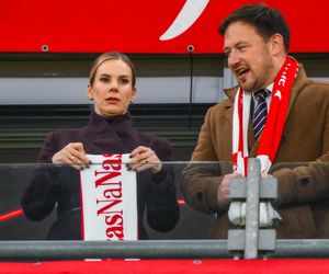 Marta Nawrocka na meczu Polska - Holandia